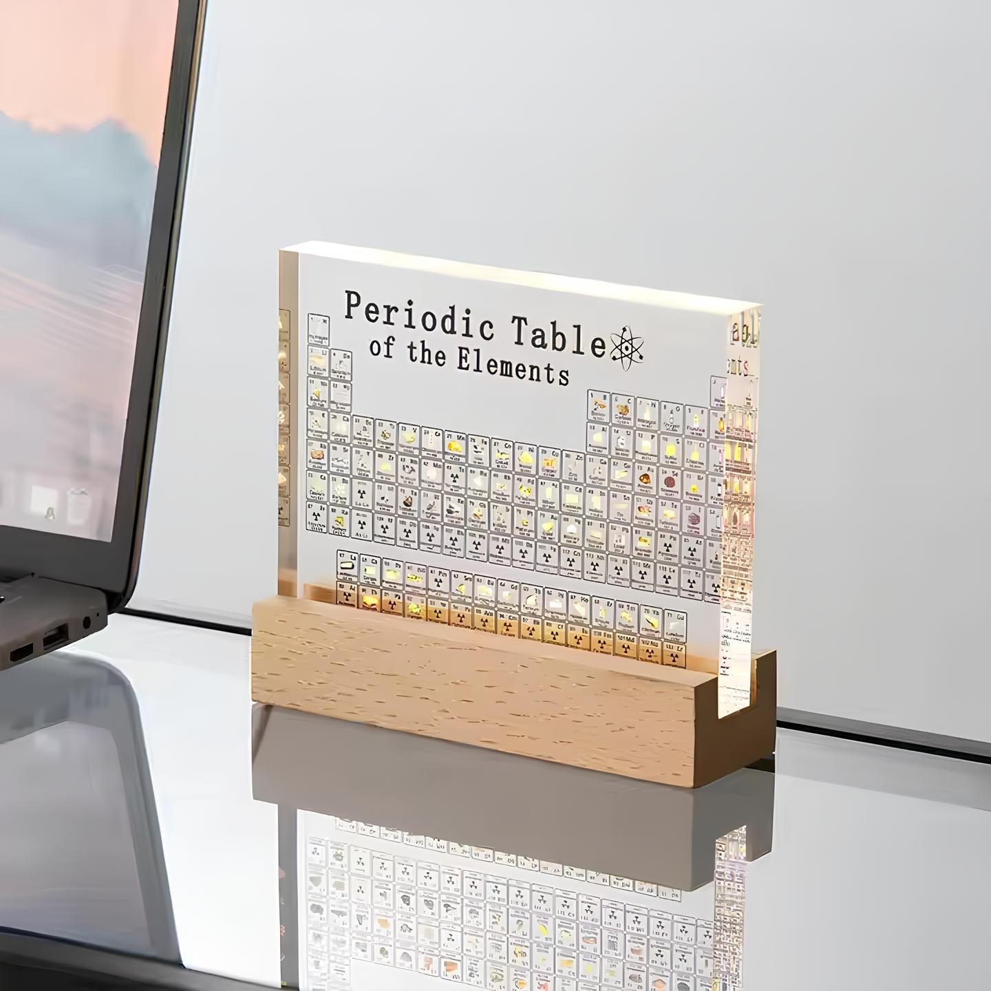 Periodieke Tabel Lamp met Echte Elementen