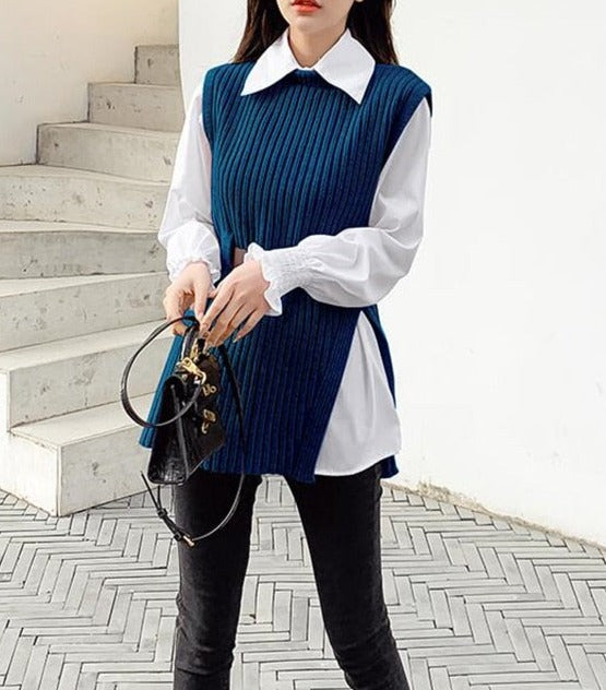 Vrouwelijke Sweater Blouse Set Casual Comfy