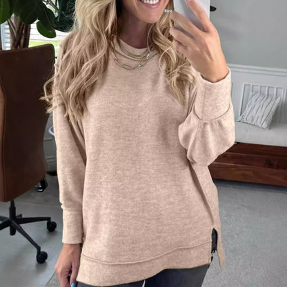 Dames Trui Ronde Hals Elegante Basic Modell - Mode Vibes