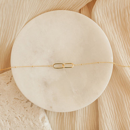 Dames Staal Ketting Ovaal Schakel Elegante Minimalistisch