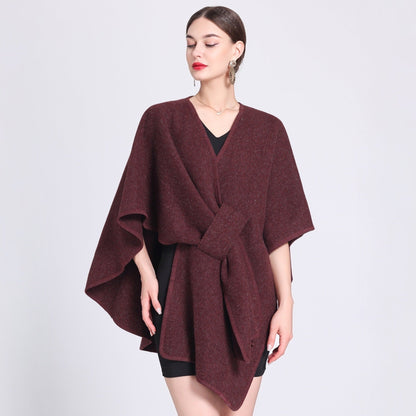 Dames Poncho Stijlvol met Riem en Elegant Design