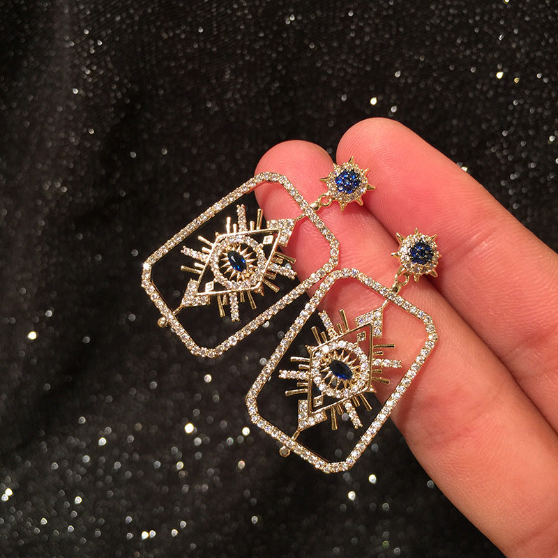 Dames Oorbellen Geometrisch met Oog Details