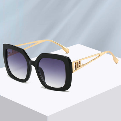Dames Zonnebril Vierkant Montuur met Luxe Details - Mode Vibes