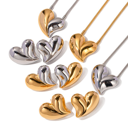Goudkleurige Hart Ketting voor Dames Trendy Model