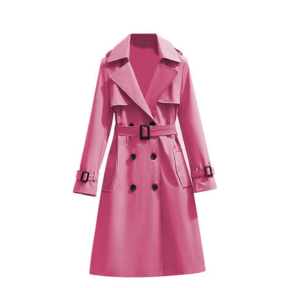 Dames Trenchcoat Mid-Lengte Stijlvol Waterdicht