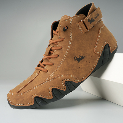 Decks | Ultra-comfortabele antislip blotevoetschoen van echt leer (Unisex) in de kleur Bruin voor dames in stijl geschikt voor alle seizoenen.