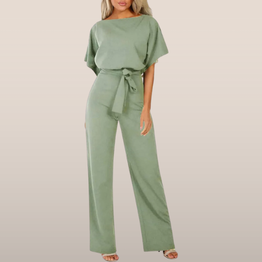 Laravie Jumpsuit Wijd Met Ceintuur Zomerjurk - Mode Vibes