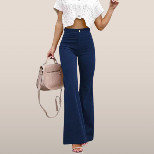 Dames Flared Broek Hoge Taille Slank Gesneden - Mode Vibes