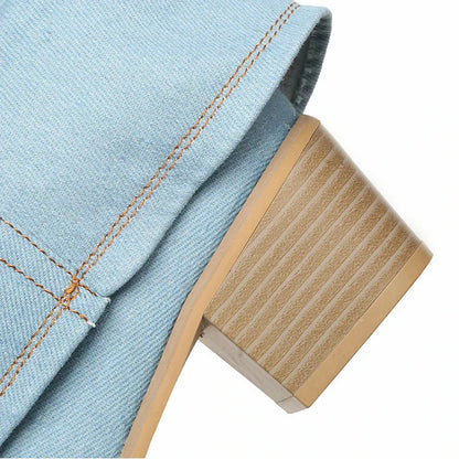 SORELLE Denim Laarzen Met Strik Detail