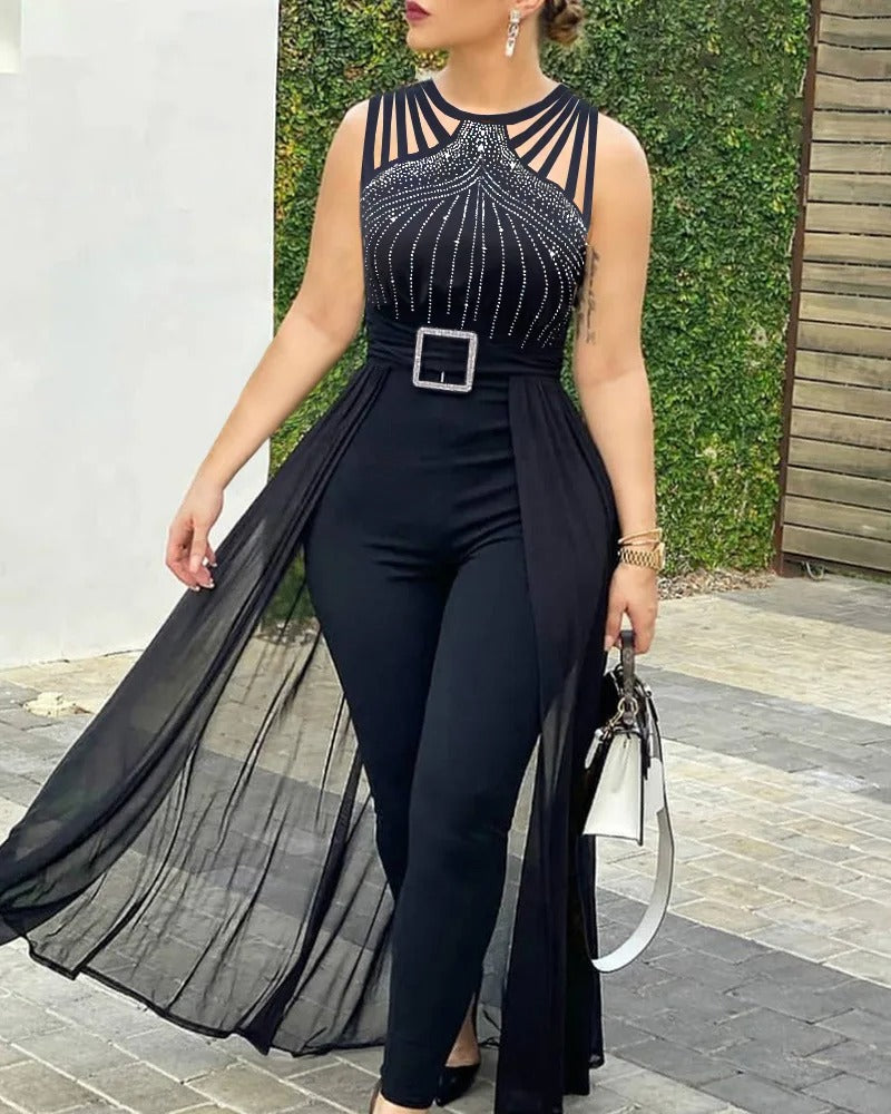 Vrouwelijke Jumpsuit Stijlvol Zwart Jurk