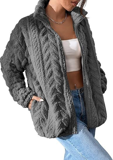 Dames Fleece Vest met Kabel Patroon Warm en Elegant