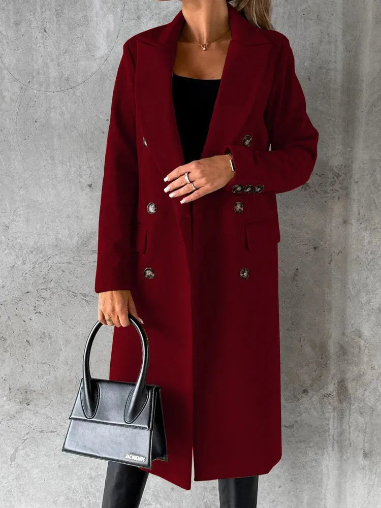 Dames Winterjas Met Revers Warm en Waterdicht