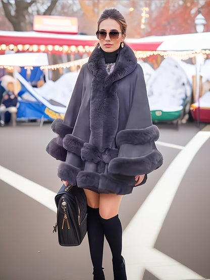Vrouwen jas Oversized Bontcape Warm en Stijlvol - Mode Vibes