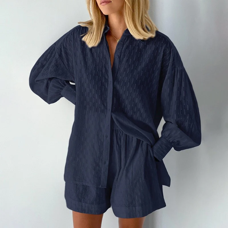Dames Zomerset Lantaarnmouwen Tweedelig Lichtblauw