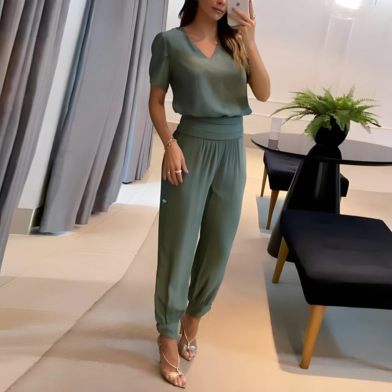 Luna Alexandra Set: Modieuze Blouse en Broek
