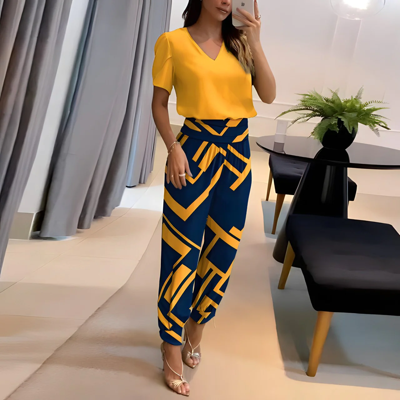 Luna Alexandra Set: Modieuze Blouse en Broek