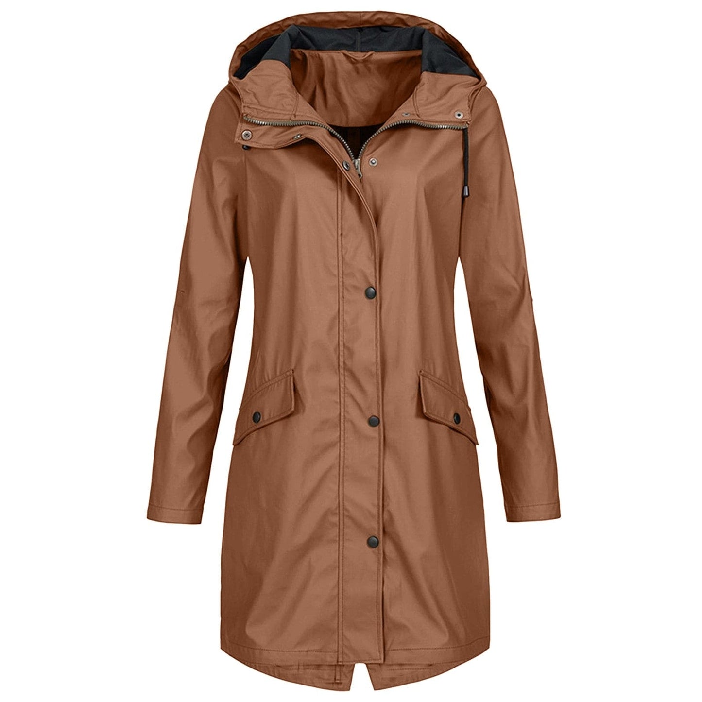 Waterdichte Lange Regenjas voor Vrouw - Mode Vibes