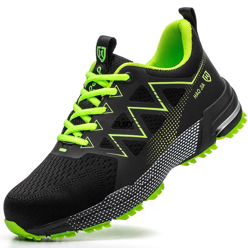 Velanora - antislip groene zwarte veiligheidsschoenen