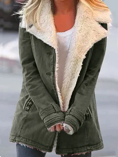 Dames Fleece Jas met Sherpa Voering