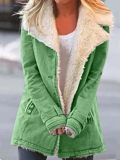 Dames Fleece Jas met Sherpa Voering