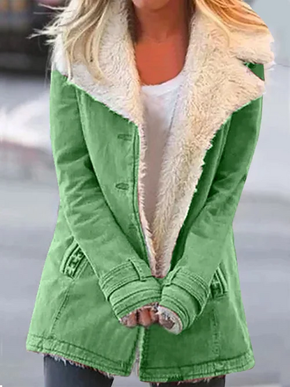 Dames Fleece Jas met Sherpa Voering