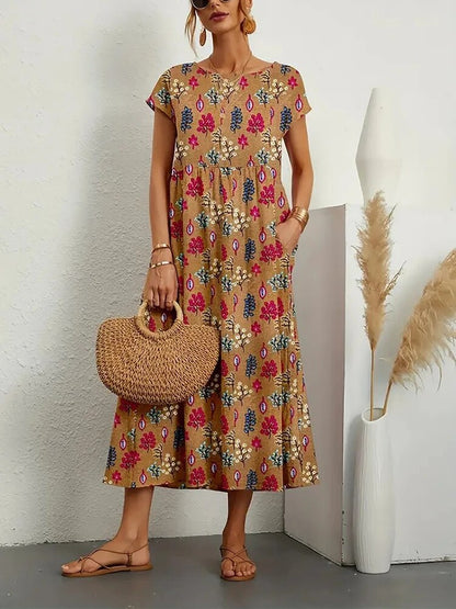 Federica | Abito Estivo Lungo Cotone, Elegante e Comodo
