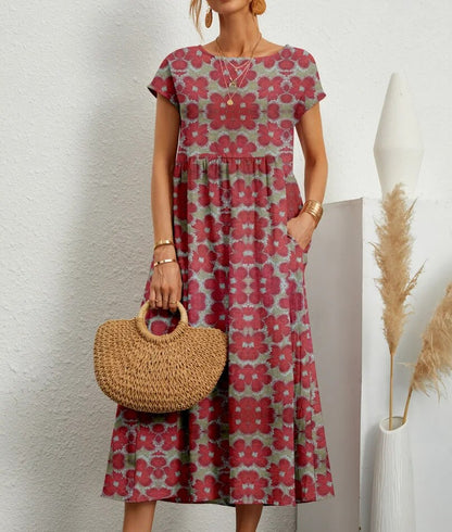 Federica | Abito Estivo Lungo Cotone, Elegante e Comodo