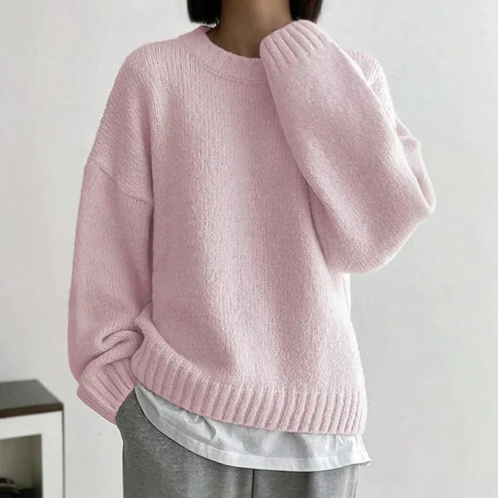 Roze Trui Monochrome Vrouwen - Mode Vibes