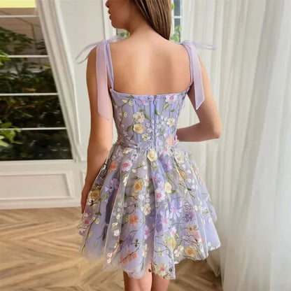 Jurk met Bloemen voor Cocktail Feesten - Rosalie