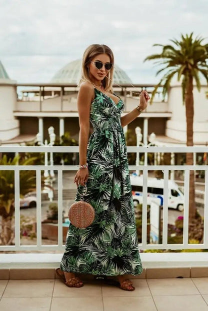 Zomer Maxi Jurk Bloemenpatroon Boho Stijl