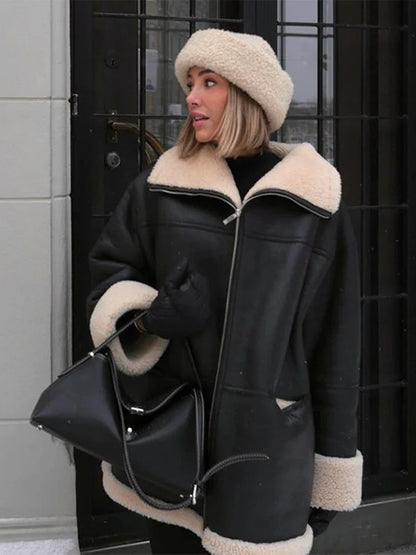 Jennifer | Elegante giacca in pile in stile vintage
