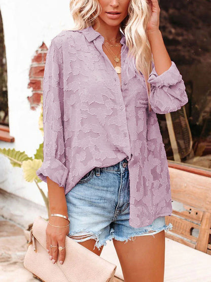 Daniela | Blusa estiva stampata a maniche lunghe