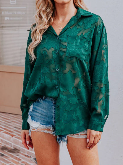 Daniela | Blusa estiva stampata a maniche lunghe