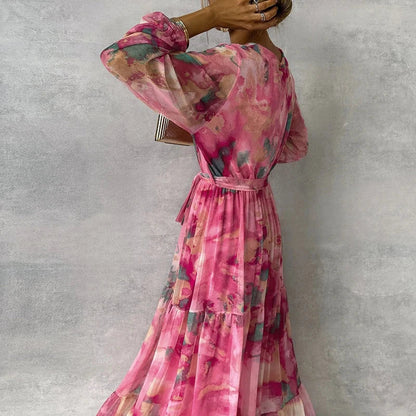 Leira | Abito Lungo Cerimonia - Fluido e Elegante