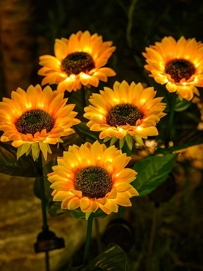Zonnebloem Lamp Waterdicht Op Zonne-energie Met Solar Panel