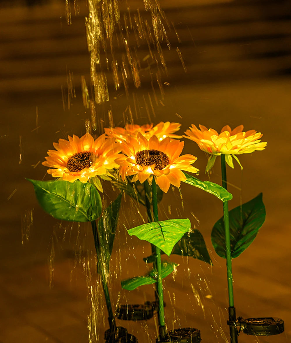 Zonnebloem Lamp Waterdicht Op Zonne-energie Met Solar Panel
