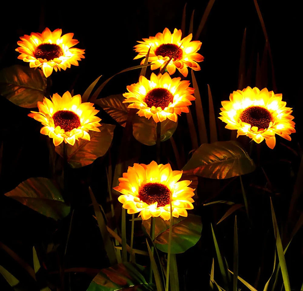 Zonnebloem Lamp Waterdicht Op Zonne-energie Met Solar Panel