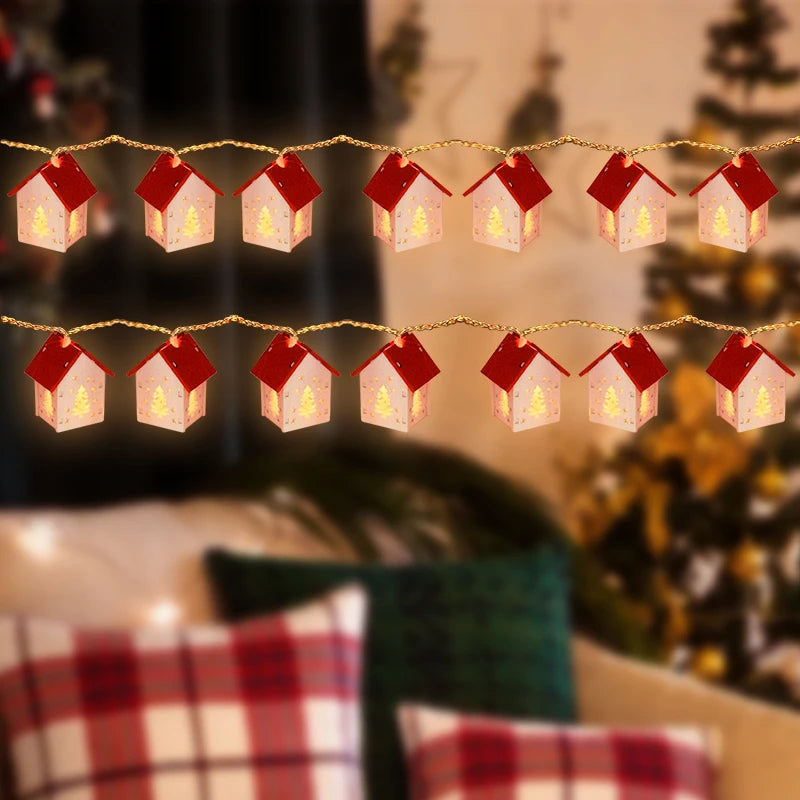 Kersthuisjes Houten LED Verlichting Decoratie