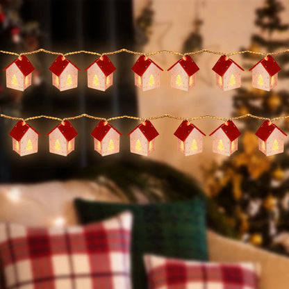 Kersthuisjes Houten LED Verlichting Decoratie