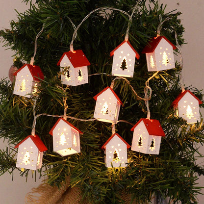 Kersthuisjes Houten LED Verlichting Decoratie