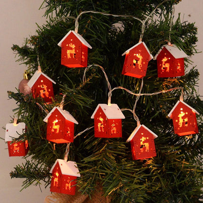 Kersthuisjes Houten LED Verlichting Decoratie