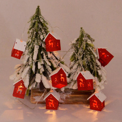 Kersthuisjes Houten LED Verlichting Decoratie