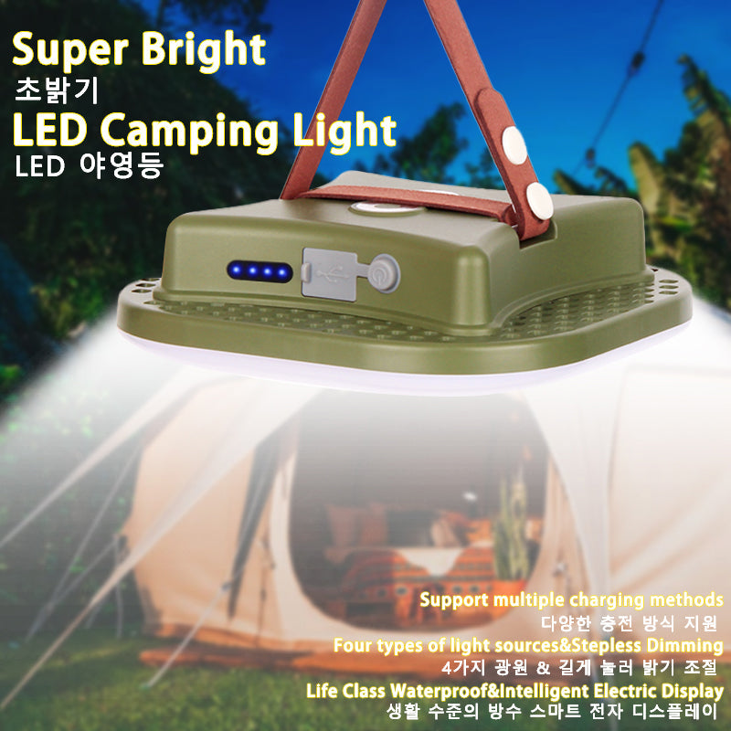 Zonne-Oplaadbare Campinglamp 80W LED met Magneet en Zoom