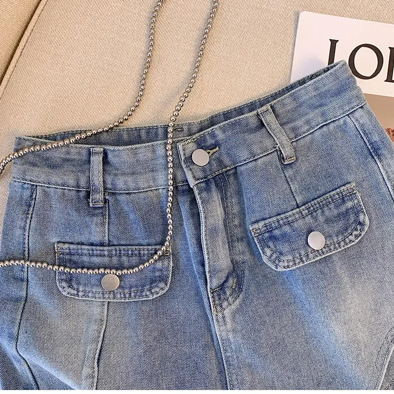 Plus Size Denim Short Casual Stijlvol Zomerbroek