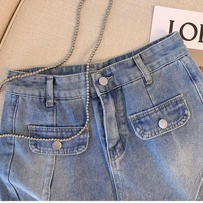 Plus Size Denim Short Casual Stijlvol Zomerbroek