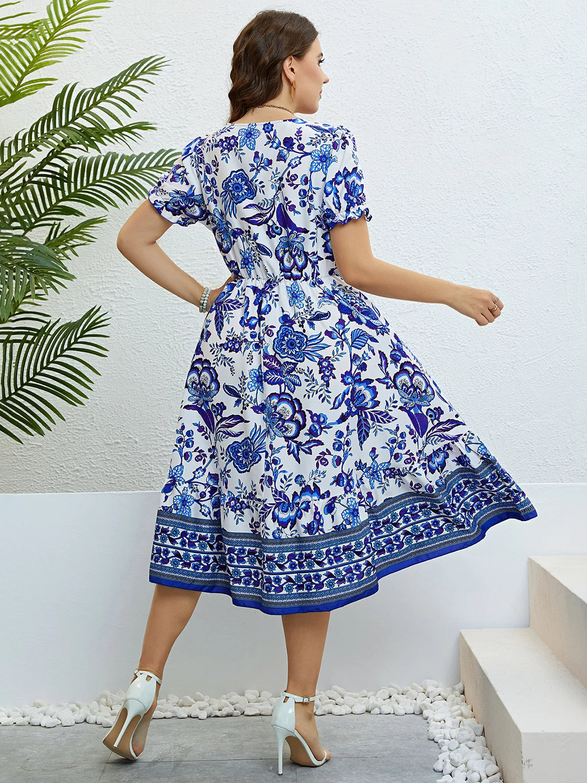 Plus Size Jurk Vrolijke Zomerjurk Stijlvolle Vrouwelijke Jurk