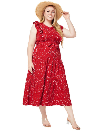 Plus Size Jurk Luchtig Stijlvol Zomerjurk voor Dames