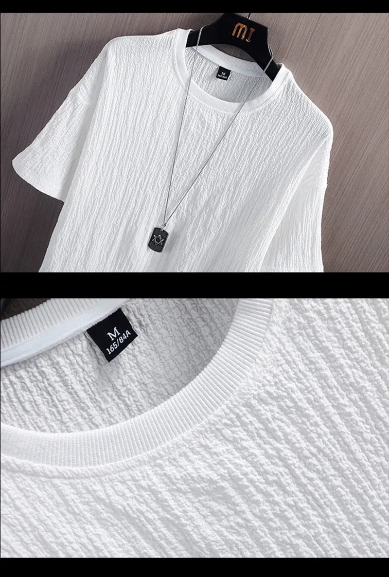 Plus Size T-Shirt Losvallend Trendy voor Mannen