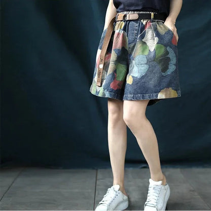 Plus Size Denim Short Stijlvol Zomerbroek voor Dames