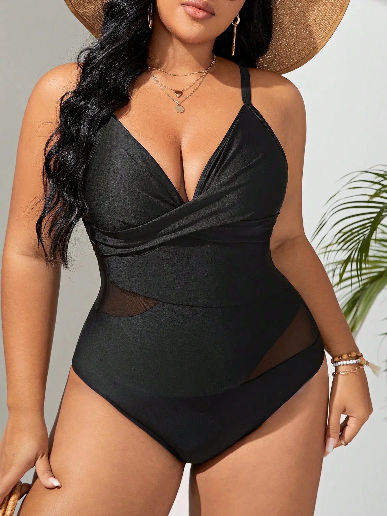 Plus Size Badpak met Corrigerende Pasvorm en Stijlvol Design